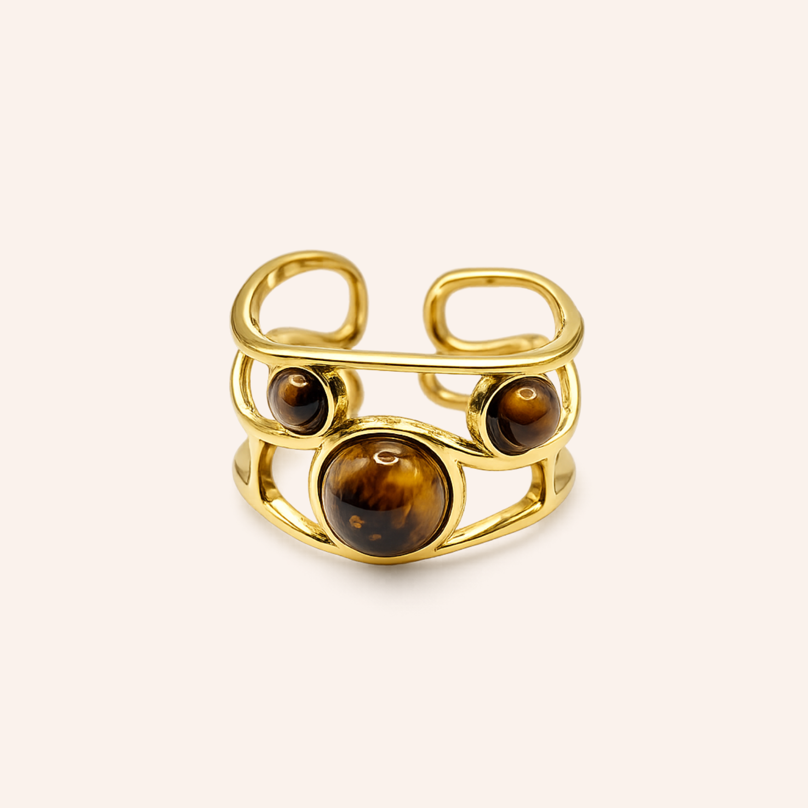 Bague ajustable - Félicie (marron)