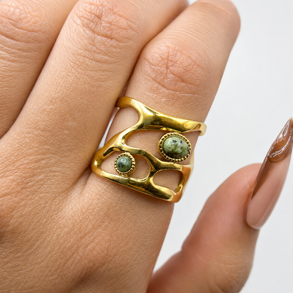 Bague ajustable - Tiana Verte