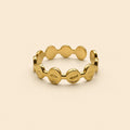 Bague ajustable Séléna dorée — vue de face