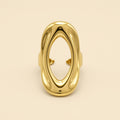 Bague ajustable Gloria dorée — vue de face